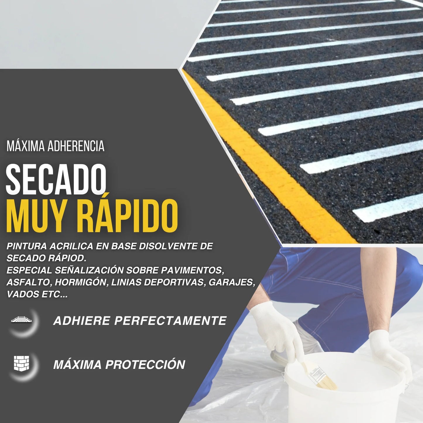 PINTURA VIAL ESPECIAL PAVIMENTOS  22kg | Snappyblue®