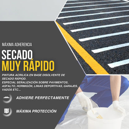 PINTURA VIAL ESPECIAL PAVIMENTOS  22kg | Snappyblue®