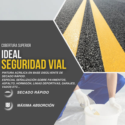 PINTURA VIAL ESPECIAL PAVIMENTOS  22kg | Snappyblue®