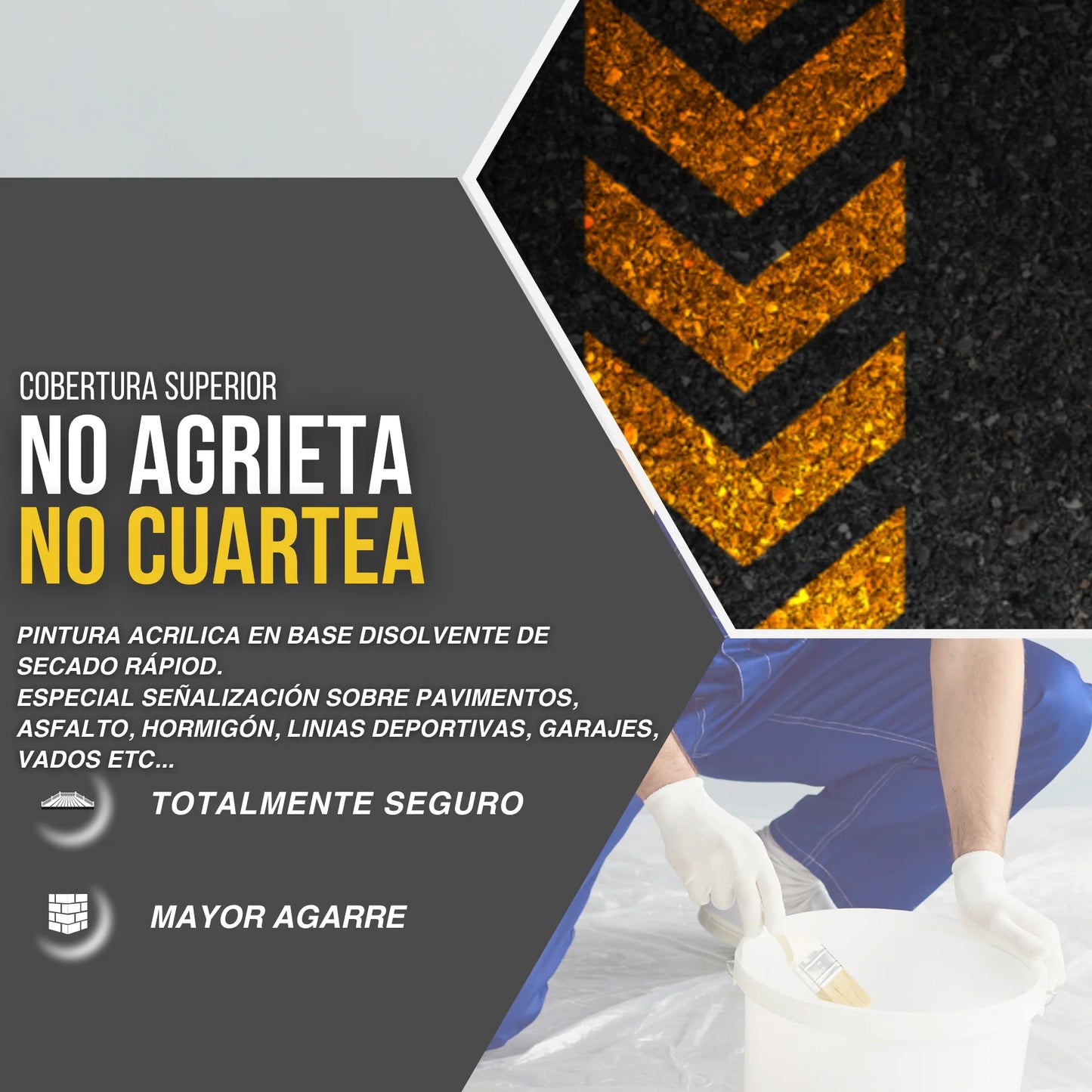 PINTURA VIAL ESPECIAL PAVIMENTOS  22kg | Snappyblue®