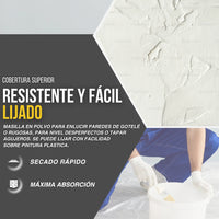 Masilla en Polvo Reparadora Alta Resistencia para Fachadas Exteriores