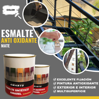 Esmalte Sintético Antioxidante Amarel Mate para Hierro y Metal