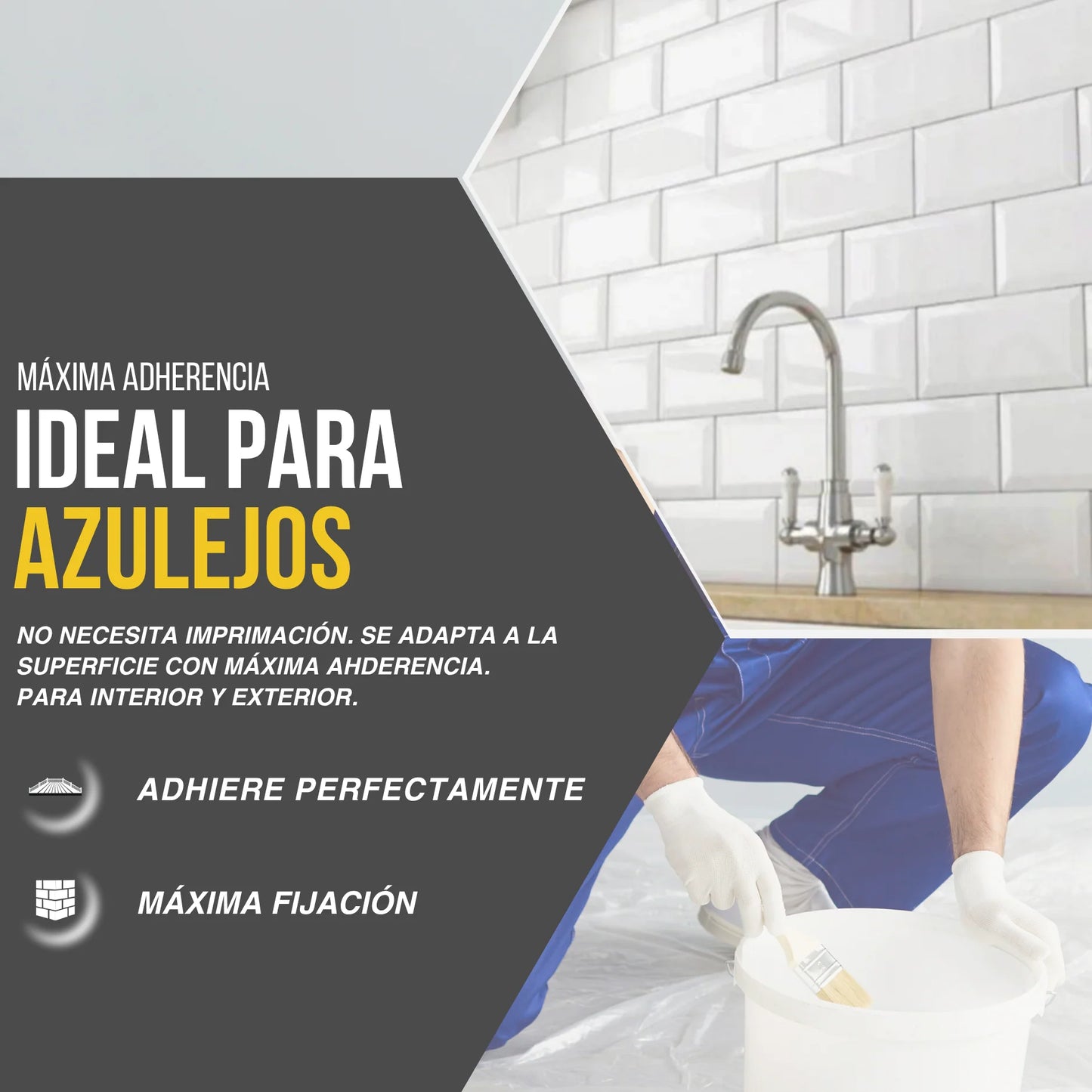 ESMALTE AL AGUA BLANCO ESPECIAL AZULEJOS  | Snappyblue®