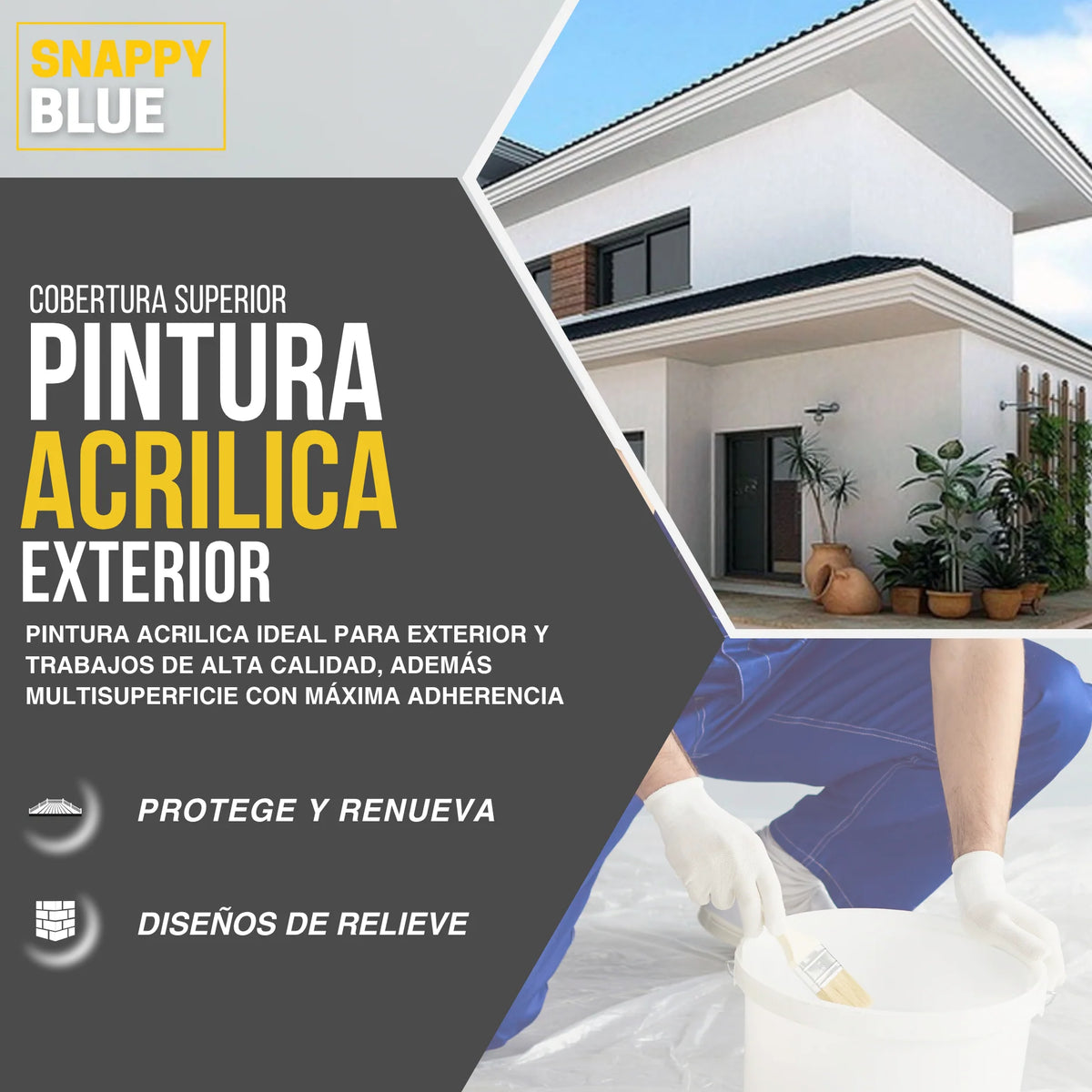 REVESTIMIENTO LISO ACRILICO MATE EXTERIOR | Snappyblue®