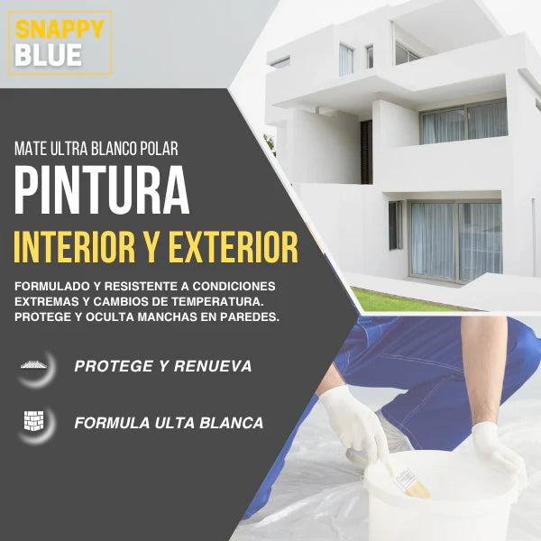 PINTURA PLÁSTICA MATE BLANCO POLAR | Snappyblue®
