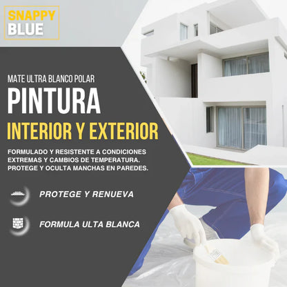 PINTURA PLÁSTICA MATE BLANCO POLAR | Snappyblue®
