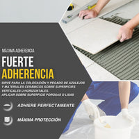 Cemento Cola Ultra Resistente para Baldosas, Azulejos y Gres
