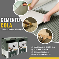 Cemento Cola Ultra Resistente para Baldosas, Azulejos y Gres