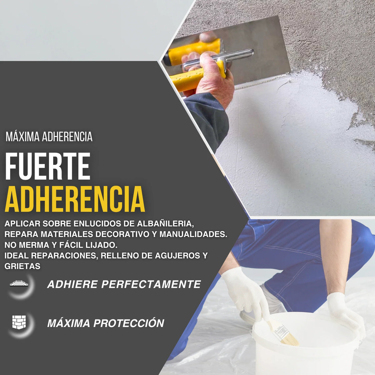 Escayola Altamente Adherente para Molduras y Trabajos Finos