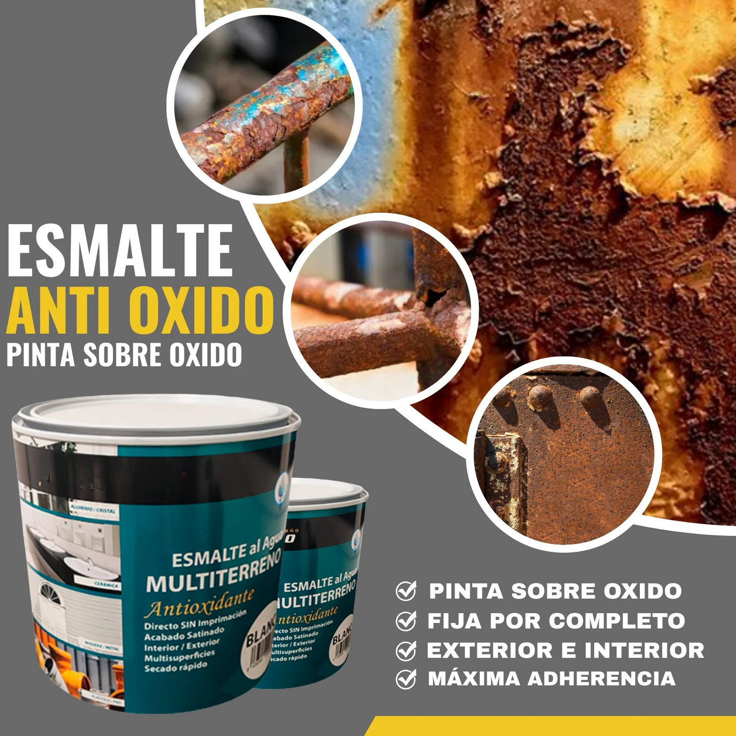 ESMALTE AL AGUA ANTIOXIDANTE MULTITERRENO | Snappyblue®