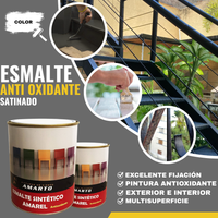 Esmalte Sintético Antioxidante Amarel Satinado para Hierro y Metal