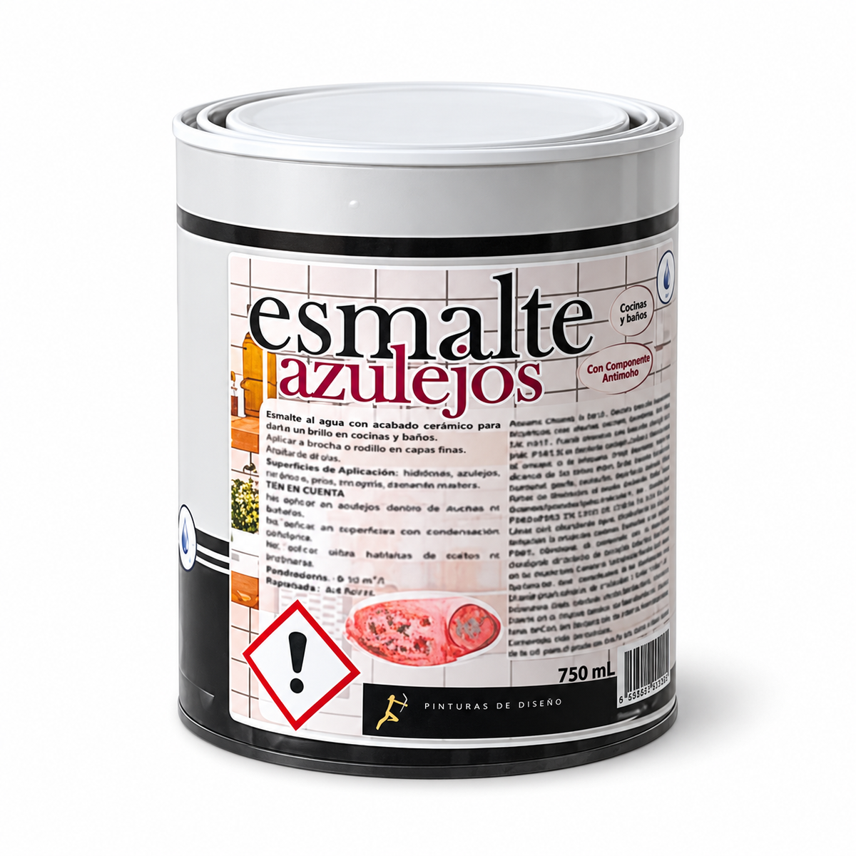 SATINADO - Esmalte al Agua Especial para Azulejos de Baño y Cocina
