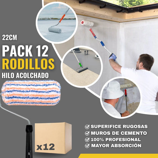 PACK x12 RODILLOS DE HILOS 22cm