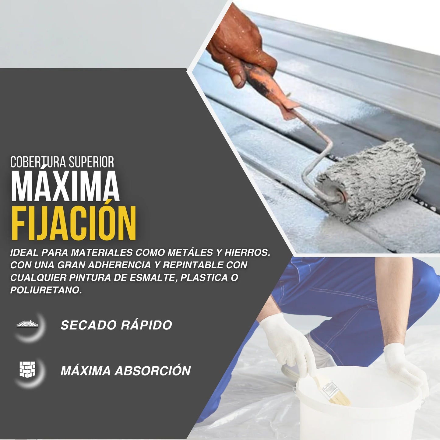 IMPRIMACIÓN PARA HIERRO Y METALES BLANCA | Snappyblue®