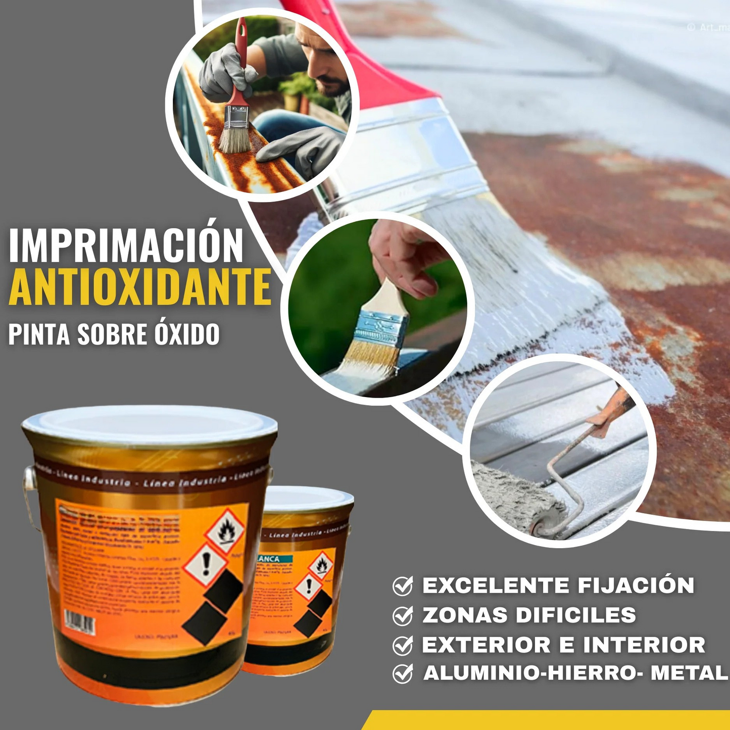 IMPRIMACIÓN SINTETICA SOBRE OXIDO Y ANTIOXIDANTE | Snappyblue®