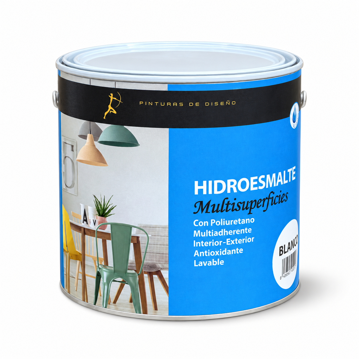 Negro - Hidroesmalte al Agua Mate para Muebles, Madera y Metal