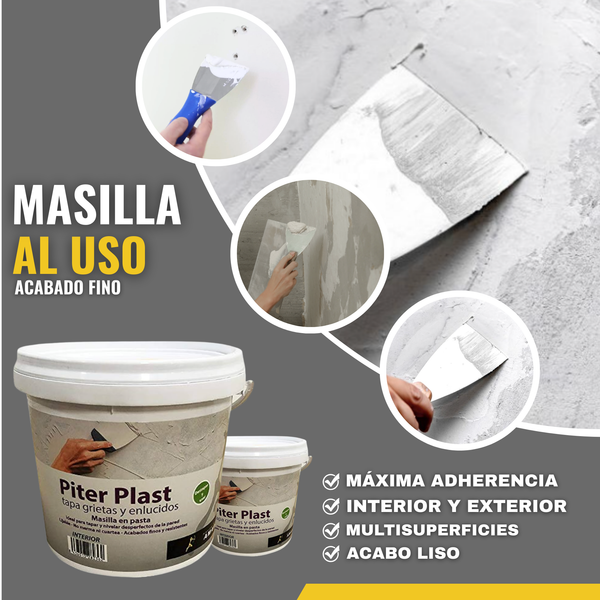 Masilla en Pasta Piter Plast Interior Lista para Bricolaje