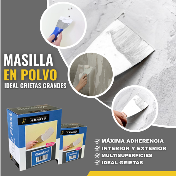 Masilla en Polvo Piter Plast Standard Económica Multiusos