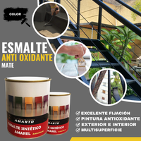 Esmalte Sintético Antioxidante Amarel Mate para Hierro y Metal