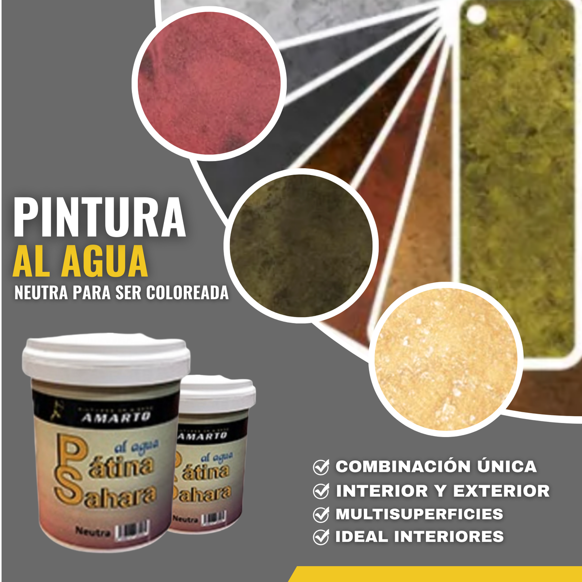 Pátina Decorativa Sáhara para Envejecer Estucos y Pinturas