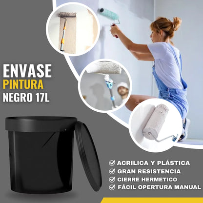 ENVASE PINTURA NEGRO 17L Snappyblue®