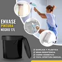 Envase de Pintura Reciclado Auxiliar para Trasvase y Mezclas