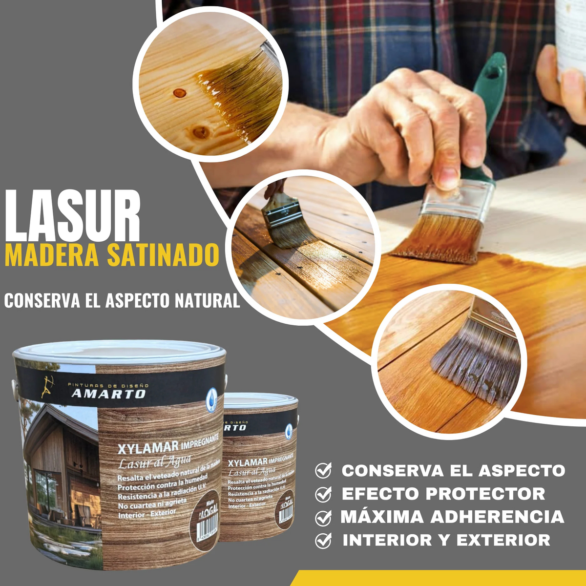 Pintura Plástica Satinada Negra para Paredes y Puertas