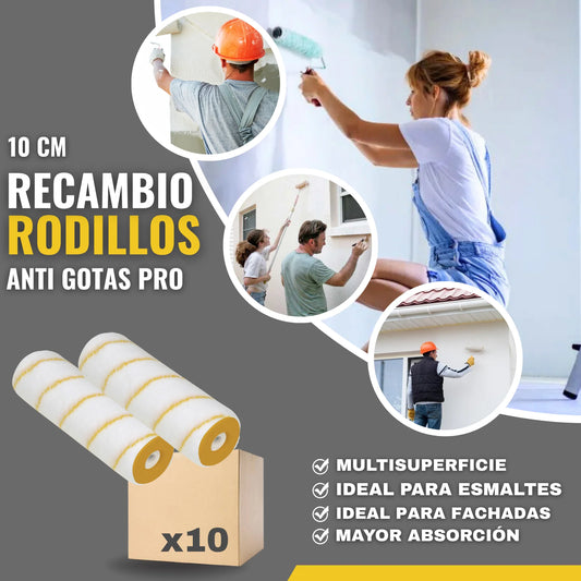 RECAMBIO RODILLO ANTIGOTA  10CM 10U