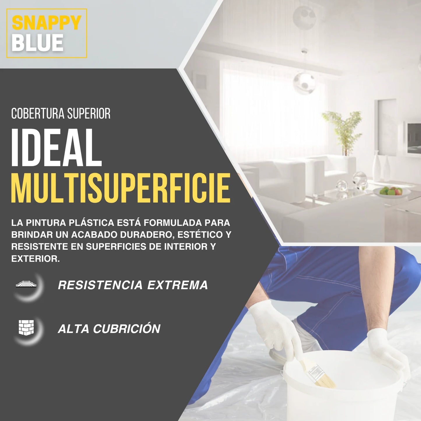 PINTURA PLÁSTICA SATINADA | Snappyblue®