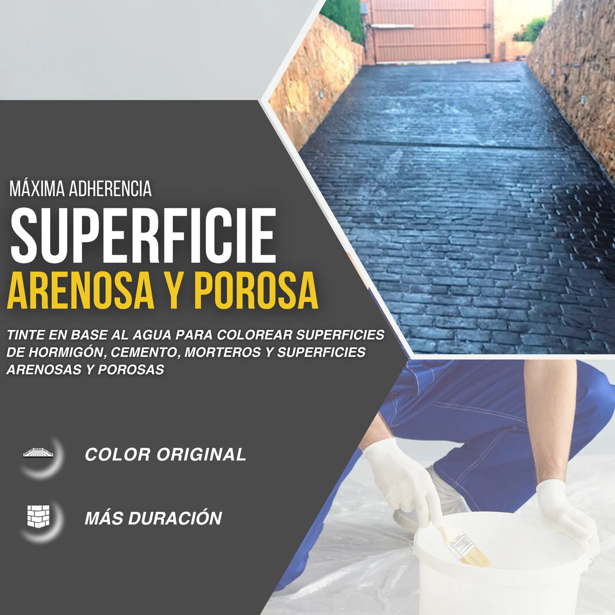 TINTA NEGRA PARA MEZCLA HORMIGÓN | Snappyblue®