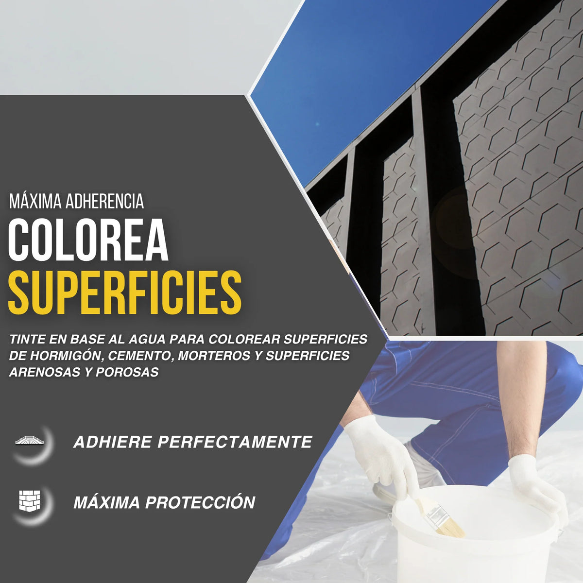 TINTA NEGRA PARA MEZCLA HORMIGÓN | Snappyblue®