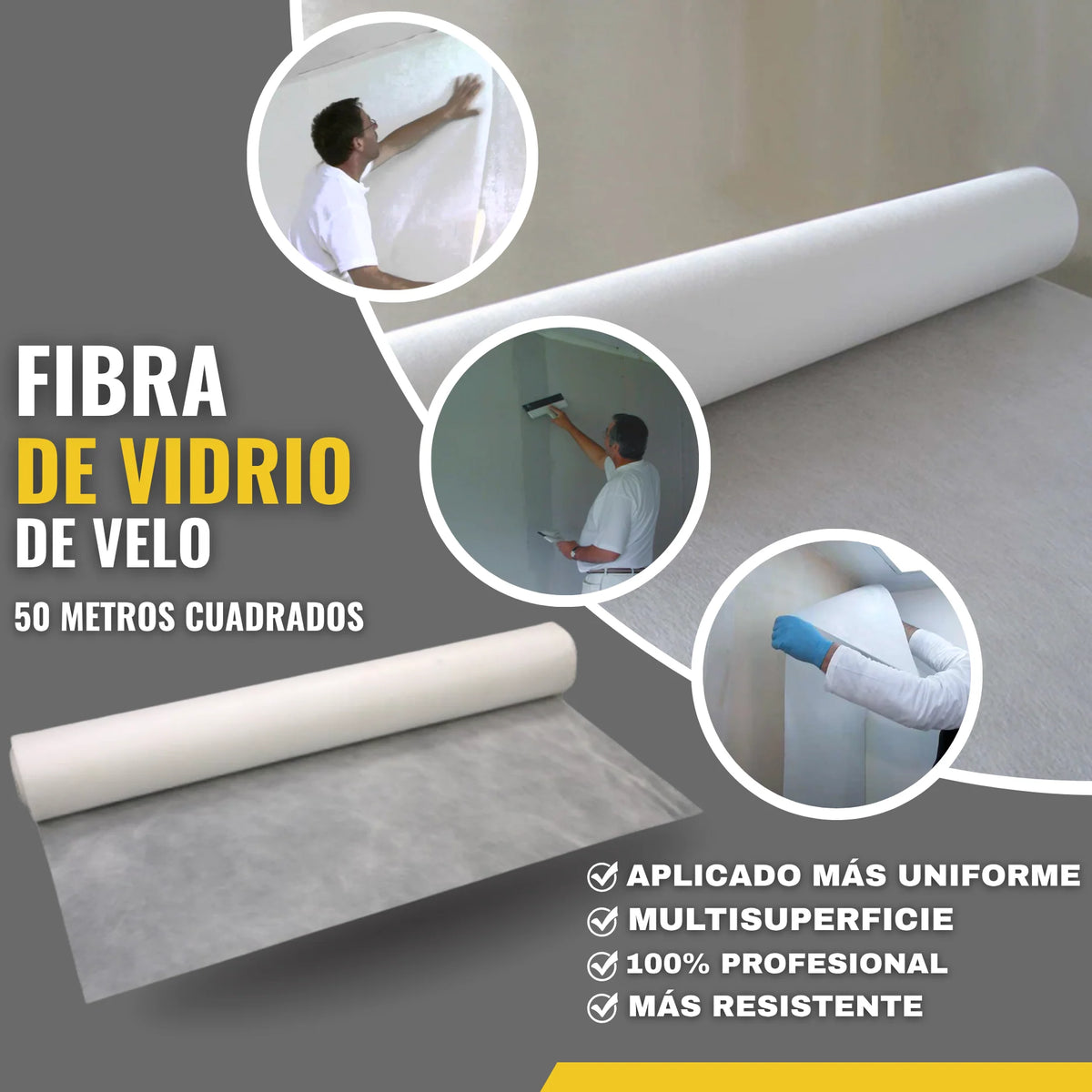 Fibra de Vidrio en Velo para Refuerzo Superficial Fino