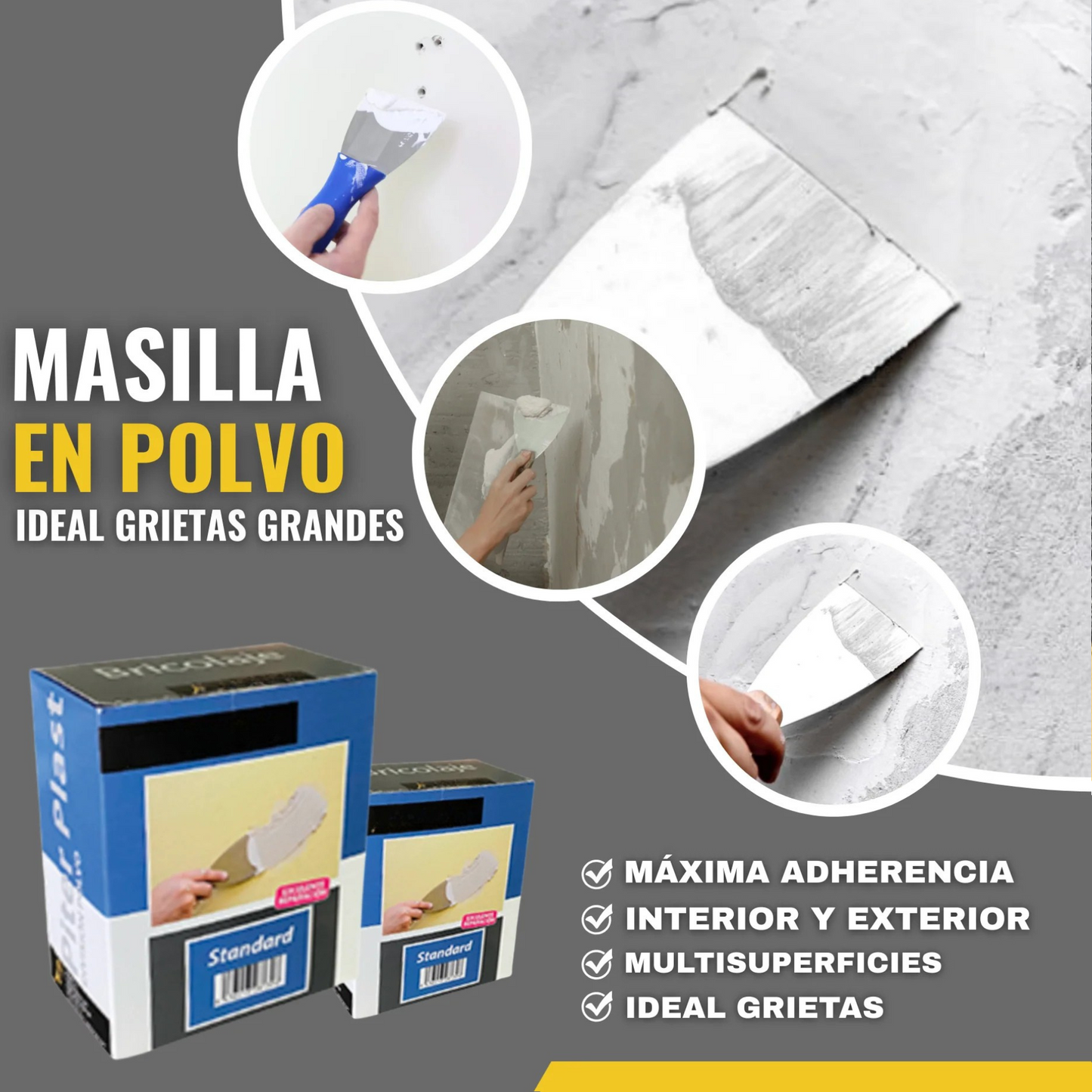 MASILLA EN POLVO ULTRA RESISTENTE - FACHADAS Y EXTERIOR