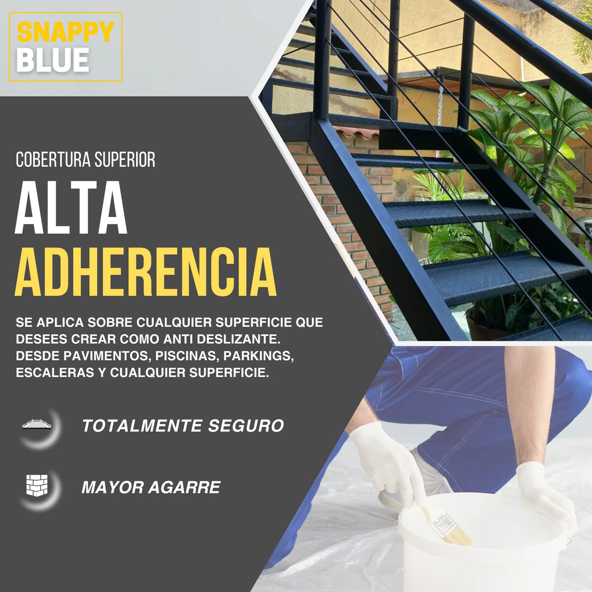 ADITIVO ANTIDESLIZANTE MULTI SUPERFICIE | Snappyblue®