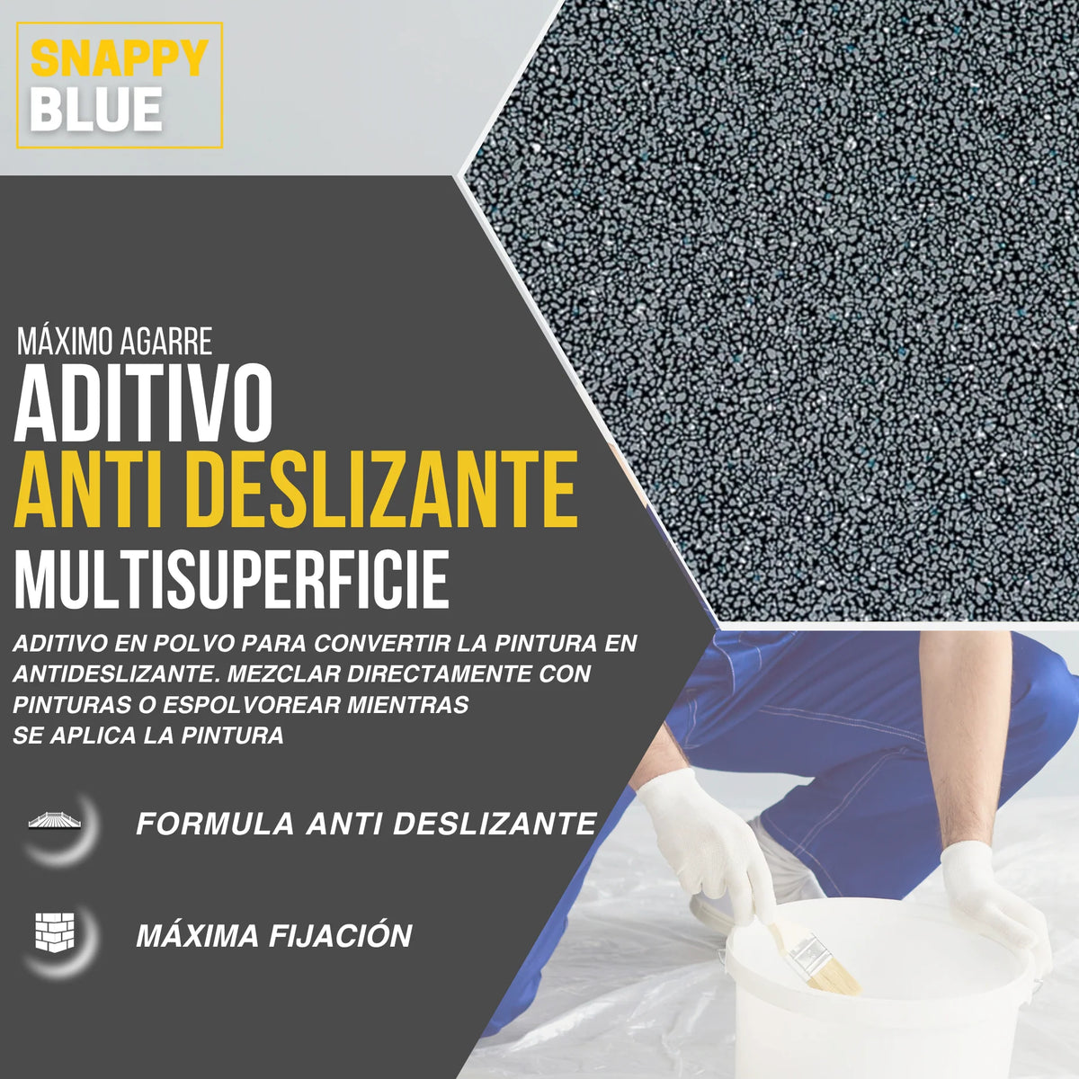ADITIVO ANTIDESLIZANTE MULTI SUPERFICIE | Snappyblue®