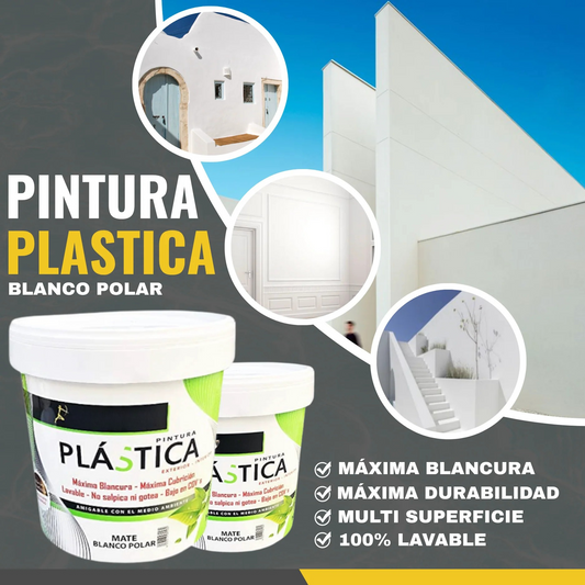 PINTURA PLÁSTICA MATE BLANCO POLAR | Snappyblue®