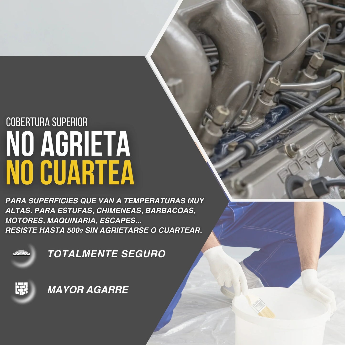 PINTURA ANTICALÓRICA 500º NEGRA | Snappyblue®