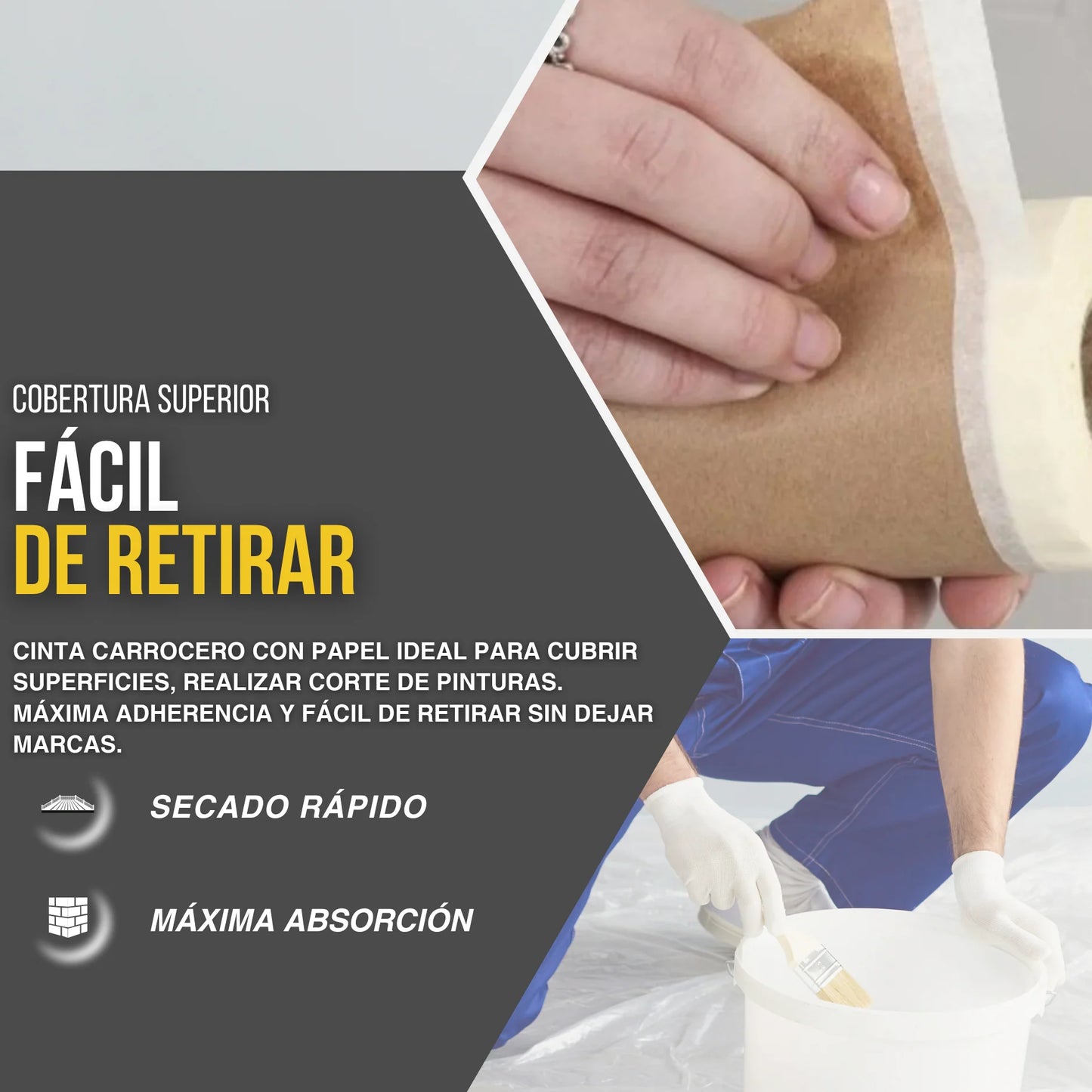 PAPEL CON CINTA 15cm x 45m 30 UNIDADES