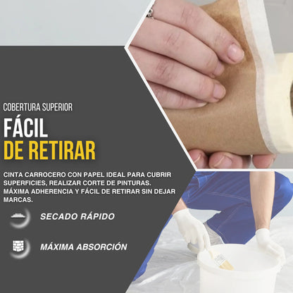 PAPEL CON CINTA 15cm x 45m 30 UNIDADES