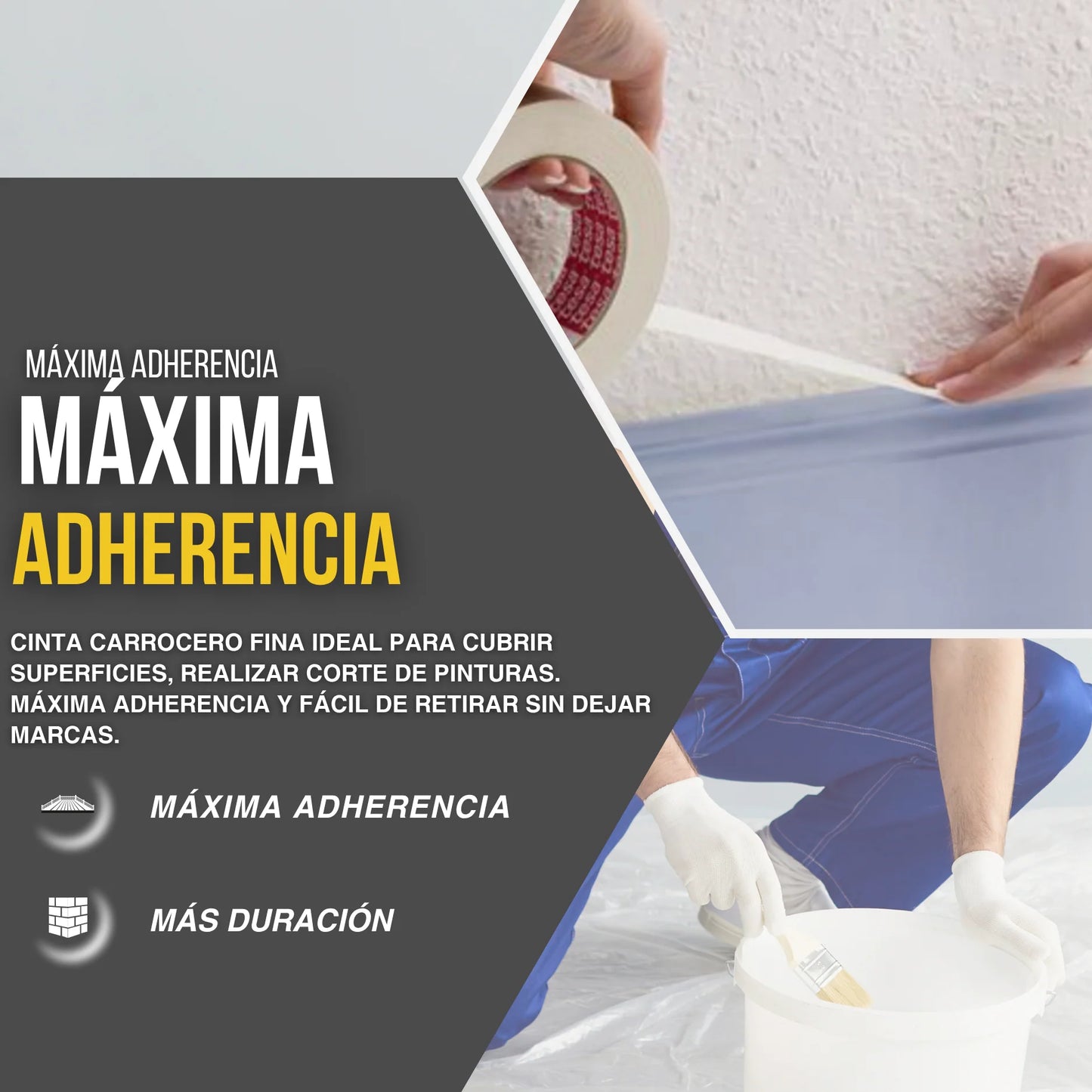 CINTA ADHESIVA CARROCERO 24cm x 45m 72 UNIDADES