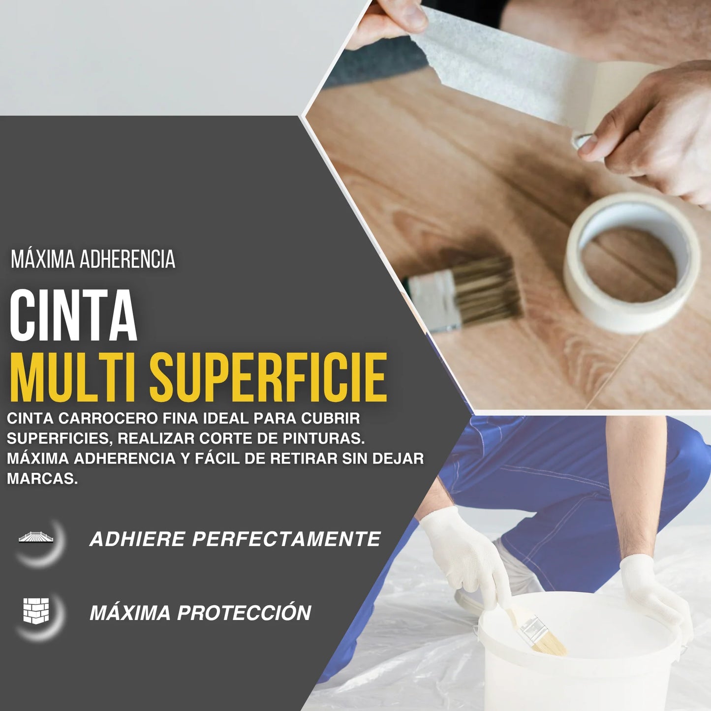 CINTA ADHESIVA CARROCERO 24cm x 45m 72 UNIDADES