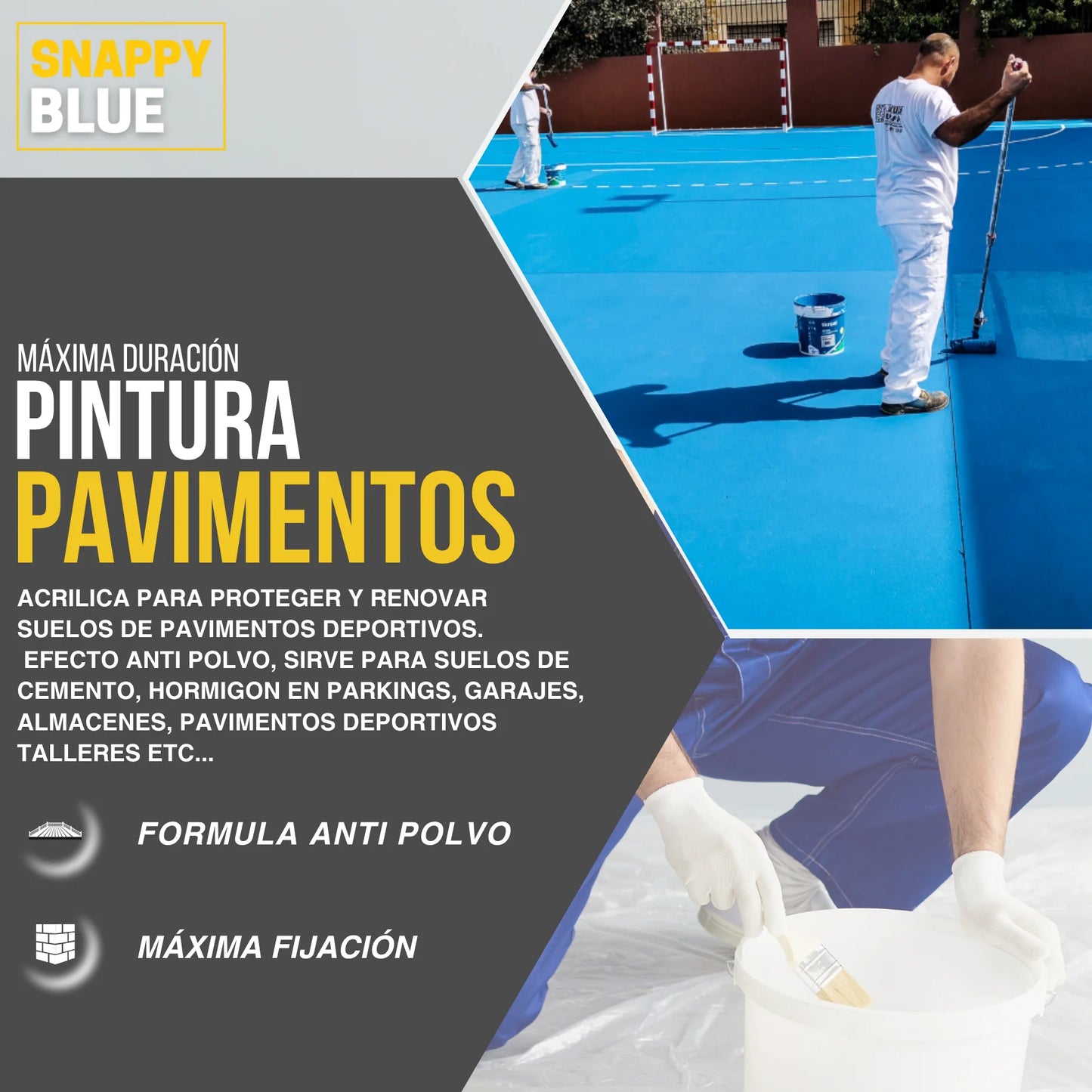 PINTURA DEPORTIVA PAVIMENTOS | Snappyblue®
