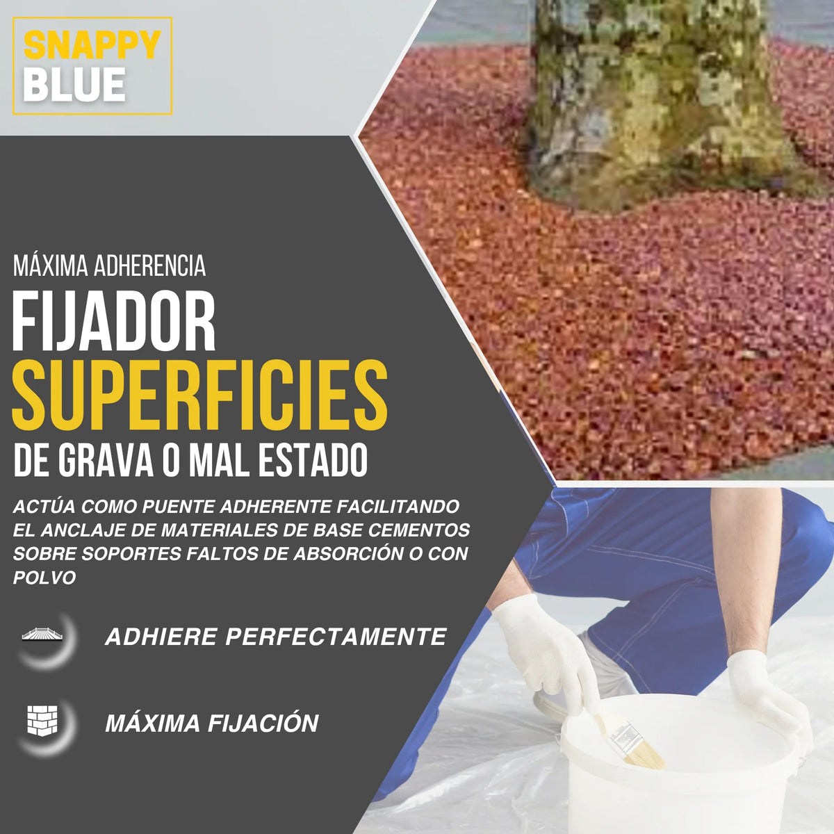 FIJADOR DE SUPERFICIES Y GRAVA FIJATÍN | Snappyblue®