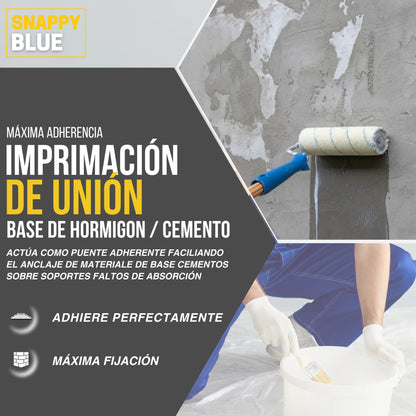 IMPRIMACIÓN  DE ANCLAJE PUENTE DE UNIÓN CEMENTO/HORMIGÓN | Snappyblue®