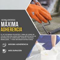 Kit de Resina de Poliéster con Catalizador para Fibra de Vidrio