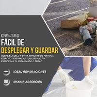 Manta Cubre Suelos Protectora para Obras y Trabajos de Pintura