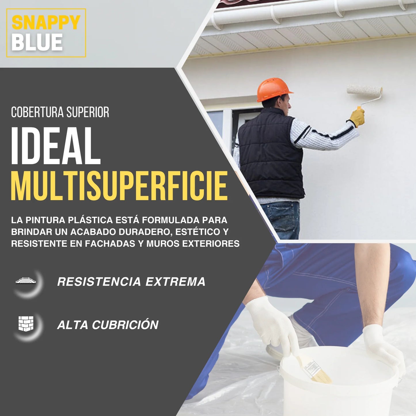 PINTURA PLÁSTICA MATE EXTERIOR | Snappyblue®