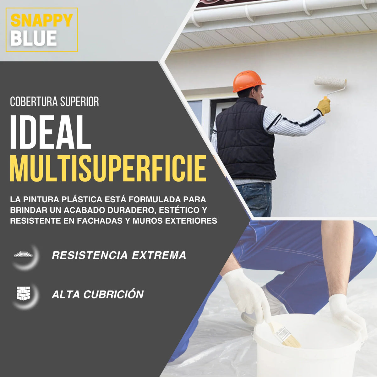PINTURA PLÁSTICA MATE EXTERIOR | Snappyblue®