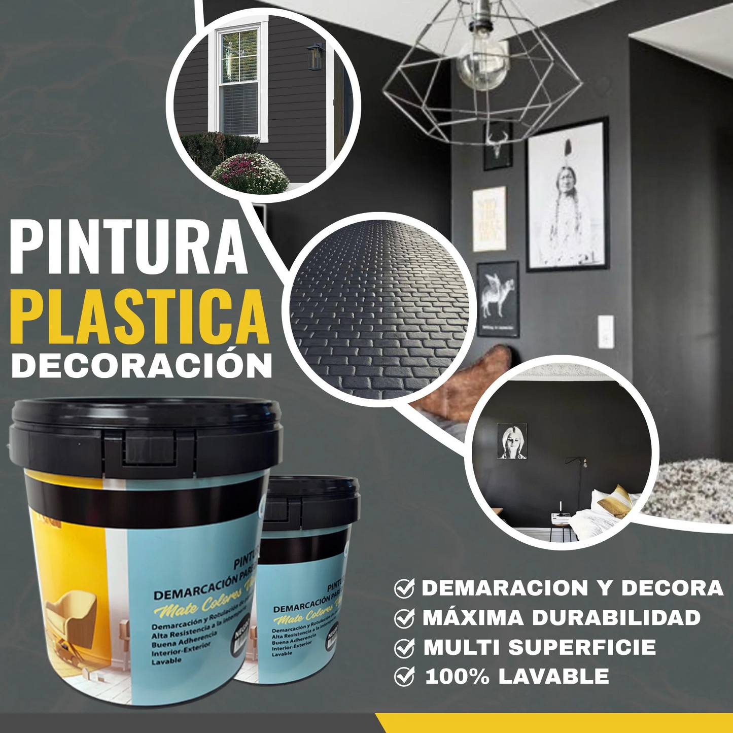 PINTURA PLÁSTICA COLORES MATE | Snappyblue®