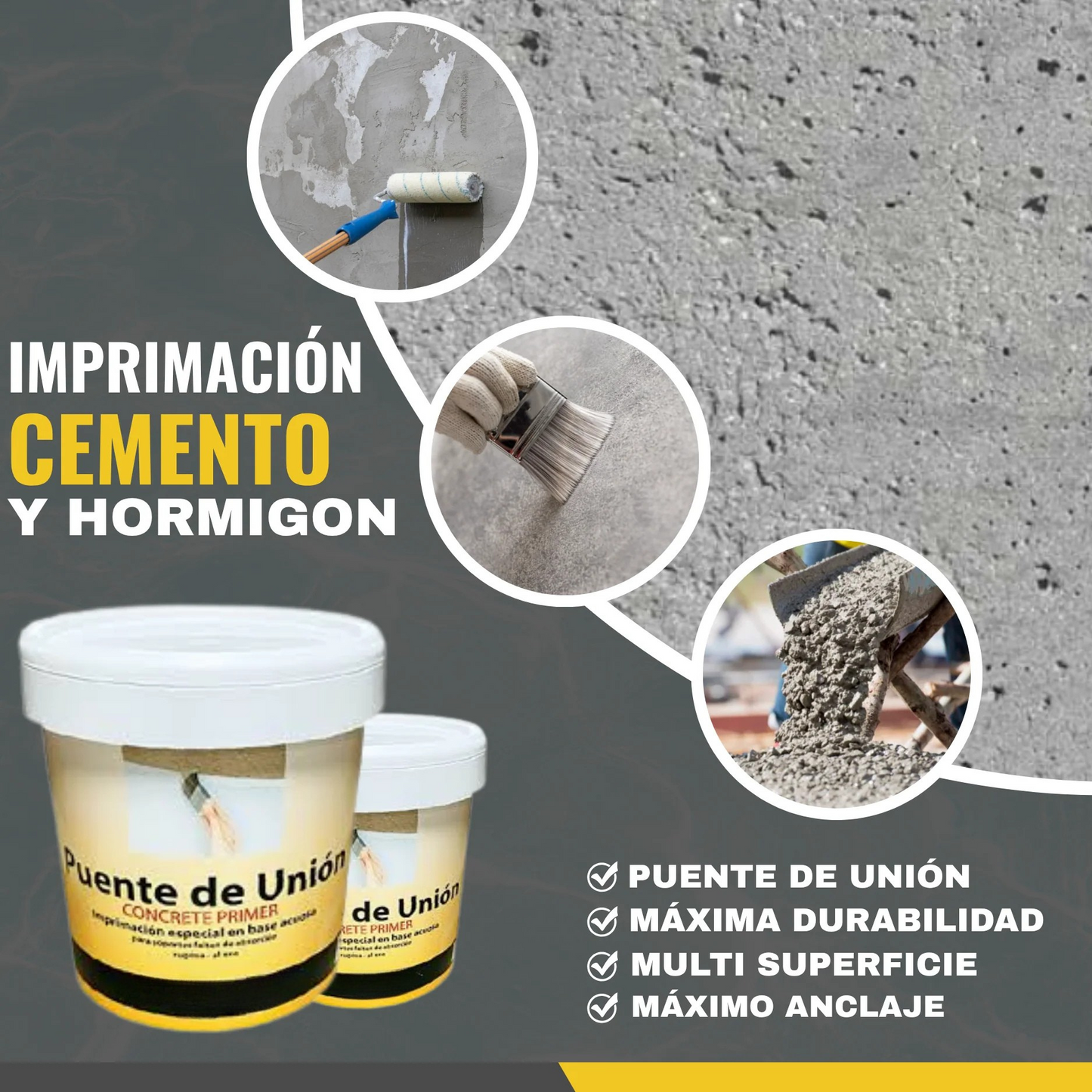 IMPRIMACIÓN  DE ANCLAJE PUENTE DE UNIÓN CEMENTO/HORMIGÓN | Snappyblue®